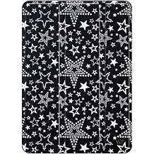 Wildflower Cases - Star Girl iPad Pro Folio, Compatible with Apple iPad 11" | White, Black, Stars, Trendy - Durable, Protective Leather Cover, Lightweight, Built-in Stand, Women Owned Small Business