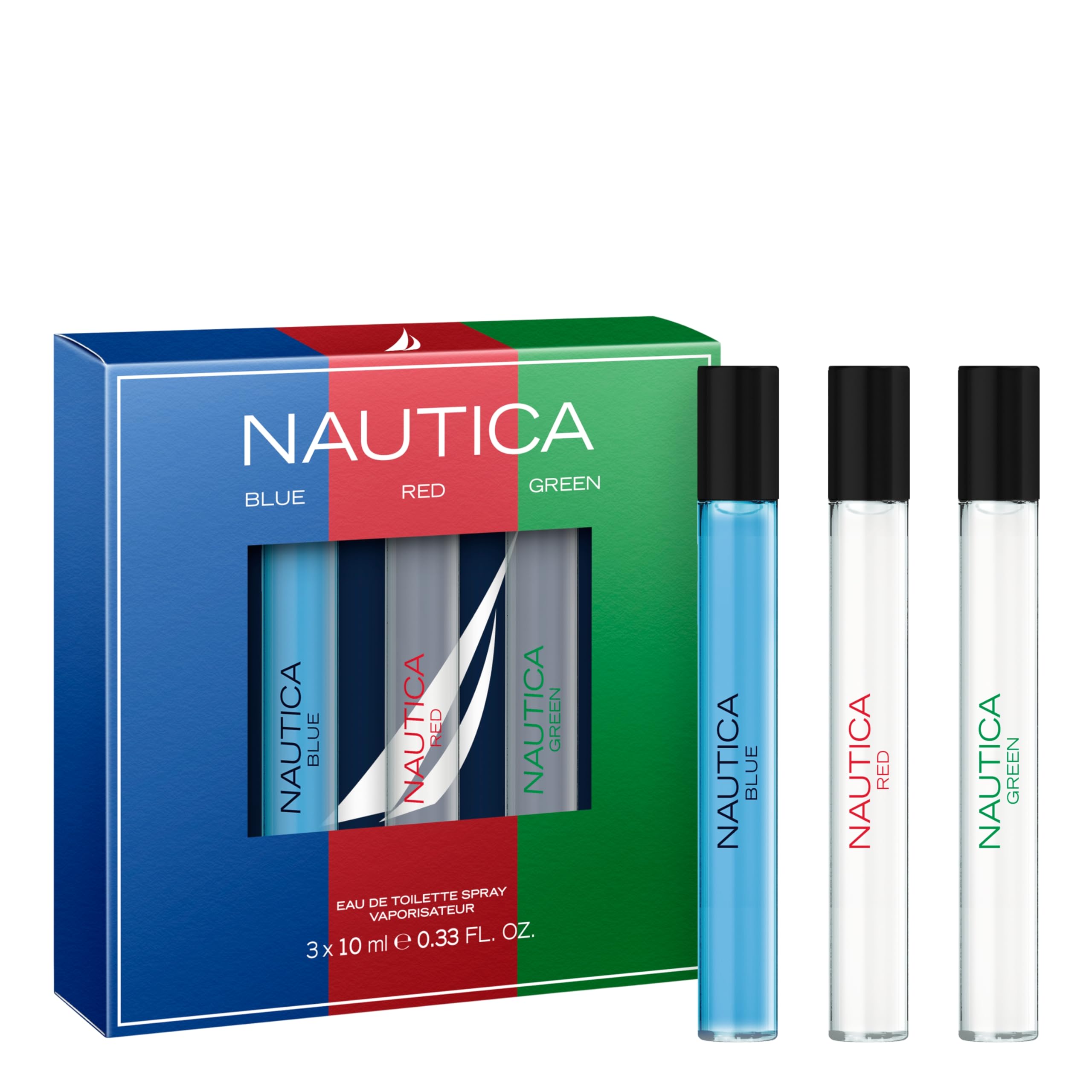 Amazon.com: Nautica Giftset, Blue, Red, Green Eau de Toilette 0.33