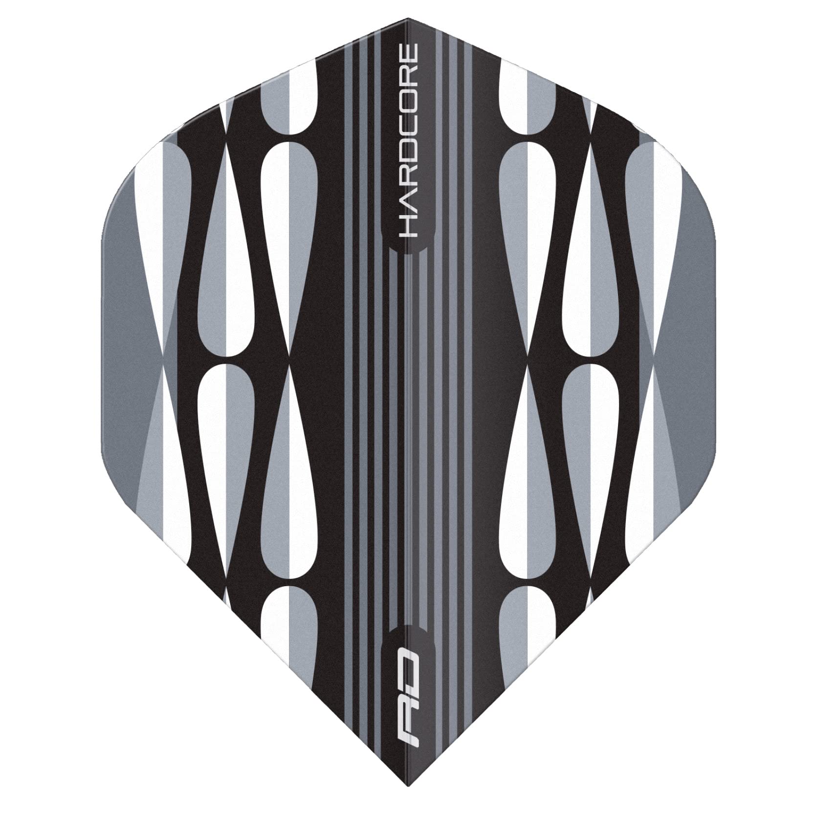 RED DRAGON Hardcore Radical White Teardrop Dart Flights - 4 Sets Per Pack (12 Dart Flights in total)