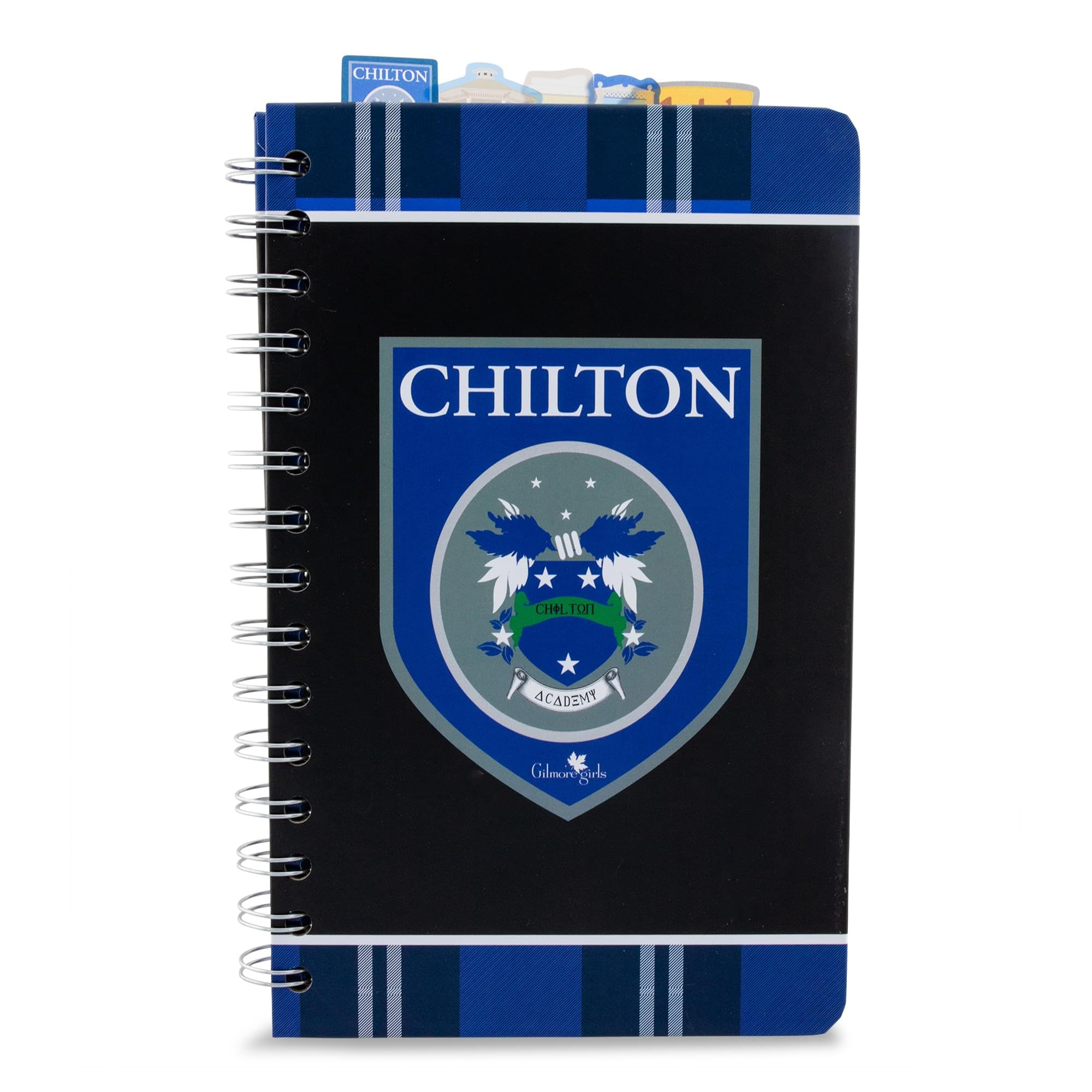Silver BuffaloGilmore Girls Chilton Academy 5-Tab Spiral Notebook With 75 Sheets | Bound Sketchbook Journal, Stationery Paper | 5 x 8 Inches