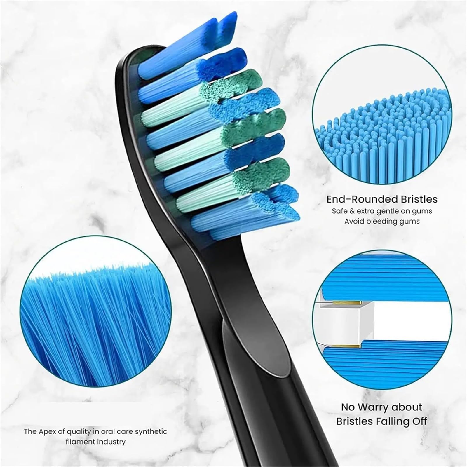 Testine spazzolino, compatibile con Seago, SG-575 SG-507B SG-508