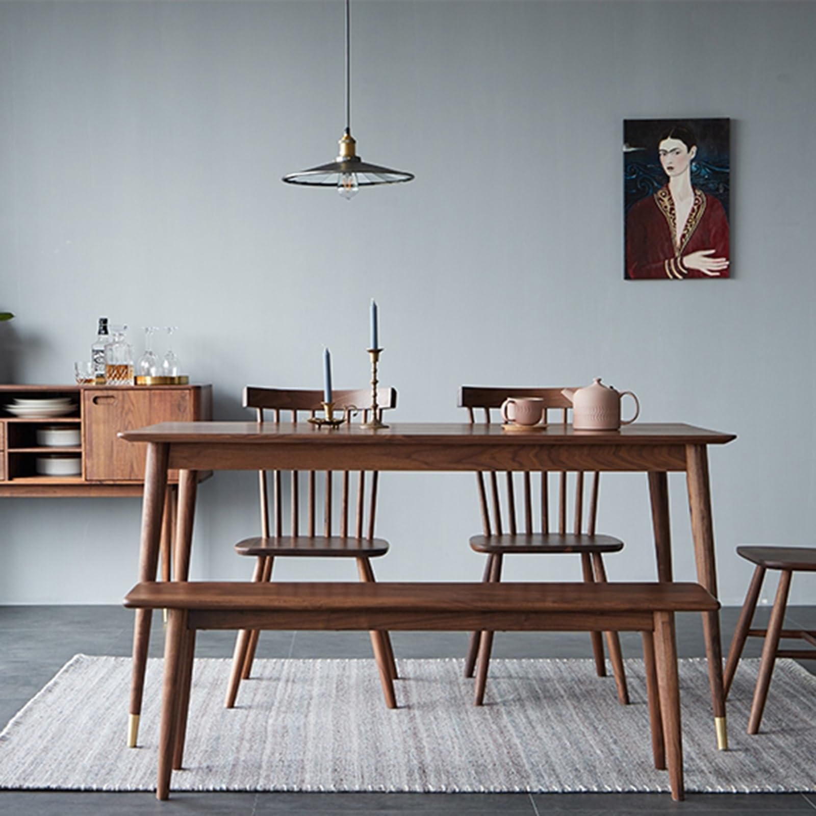 Panca da ingresso in legno, panche da cucina per interni in stile rustico, panca stretta per ingresso, per soggiorno, cucina, facile da montare, legno naturale (140 * 30 * 45 cm/55,1 * 11,8 * 17,7 p
