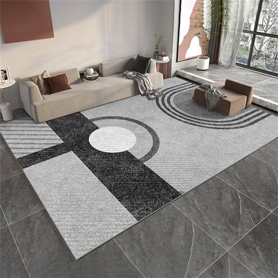 Moquette pas cher et tapis moderne gris 50x80 cm sous la table à manger ou dans l'entrée