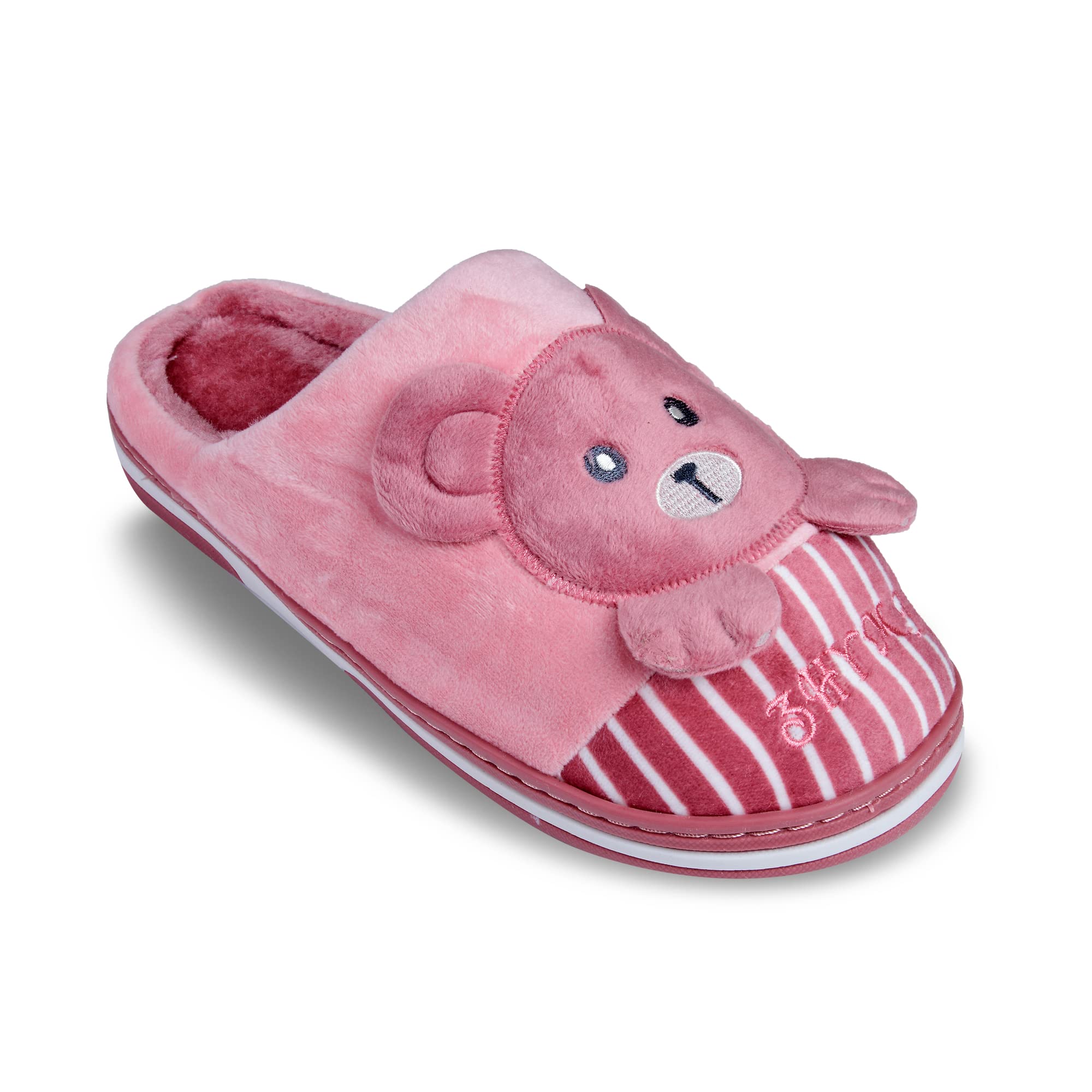Irsoe Comfortable Indoor/Outdoor Soft Bottom Fur Slippers |Womens Flipflop |Womens Bear Designed Slippers |Girls Slippers flip Flop- Peach (B08JVC15YC) Amazon Price History, Amazon Price Tracker