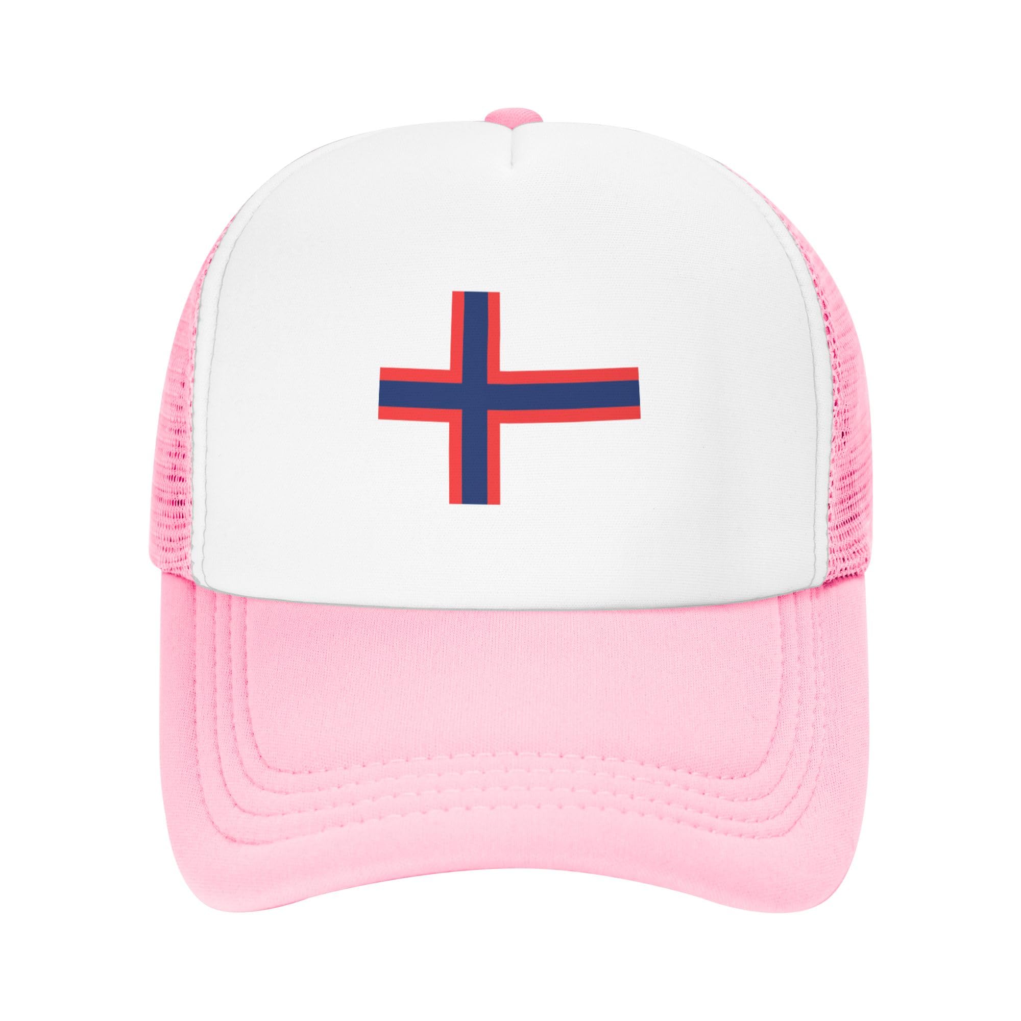 Norwegian Flag Lightweight Mesh Baseball Hat Fishing Sun Cap Outdoor Casual Cap Pink