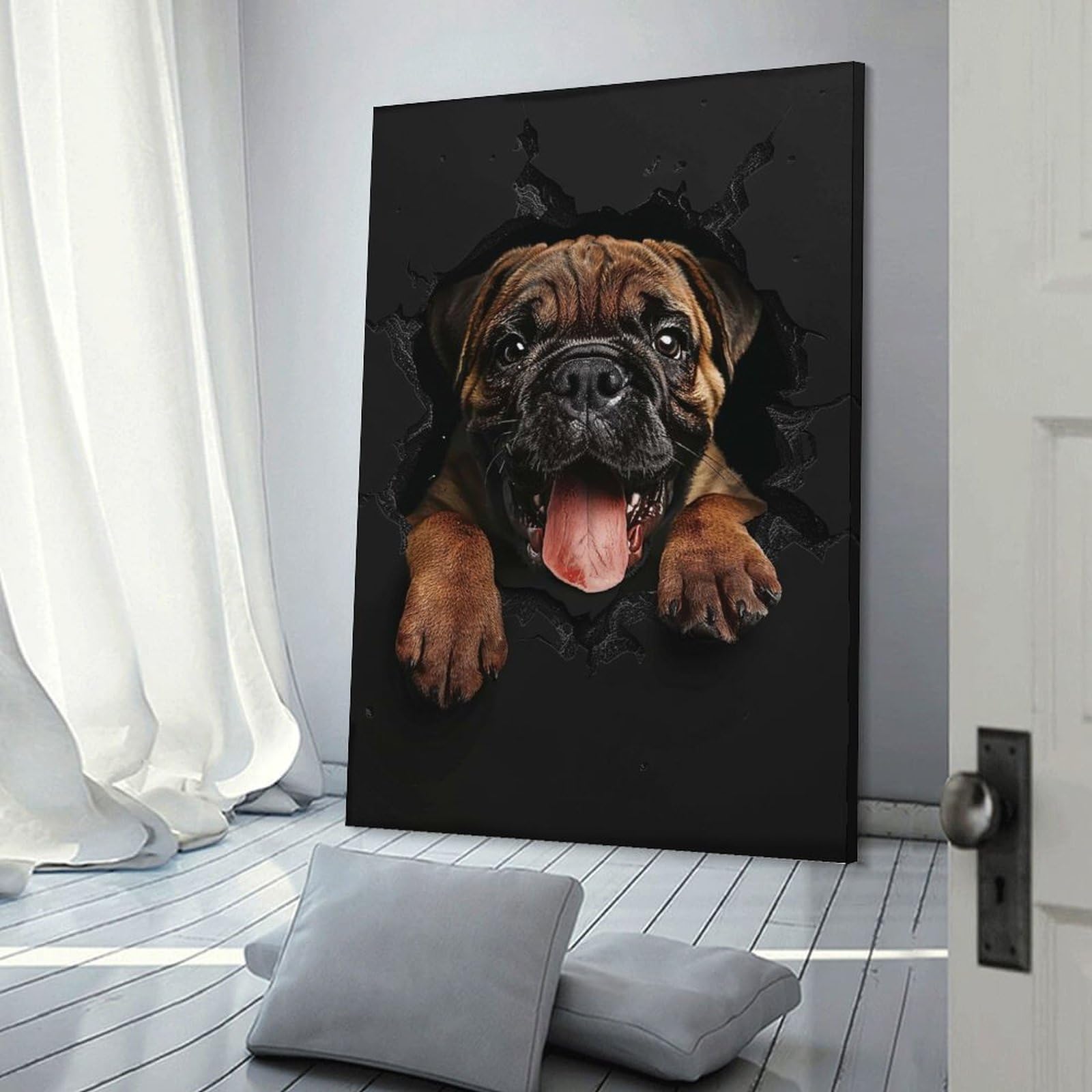 Junmoney Mastiff Wall Picture Print 16x24inch(40x60cm), for Home Office, Desk Area Or Studio, Home Office Artwork with Decorative Appeal