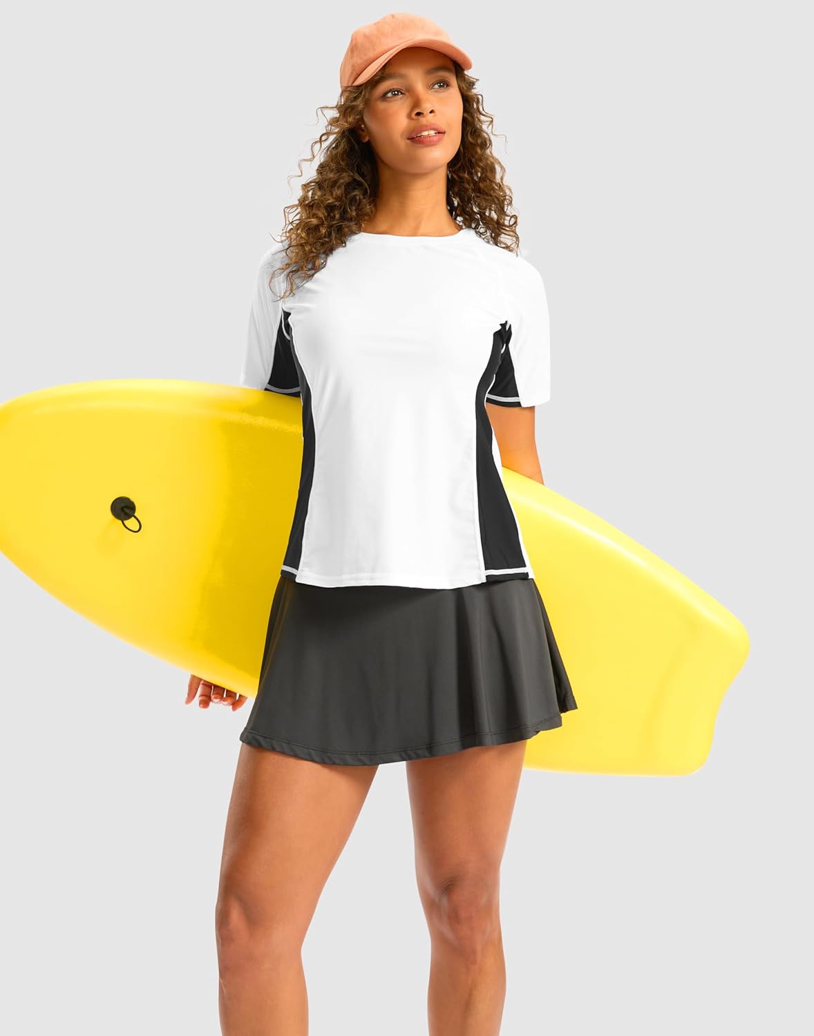 SANTINY Rash Guard for Women UPF 50+ Bathing Suit Sun Protection Short Sleeve Swimsuit Top Quick Dry Swim Shirts for Women - Image 6