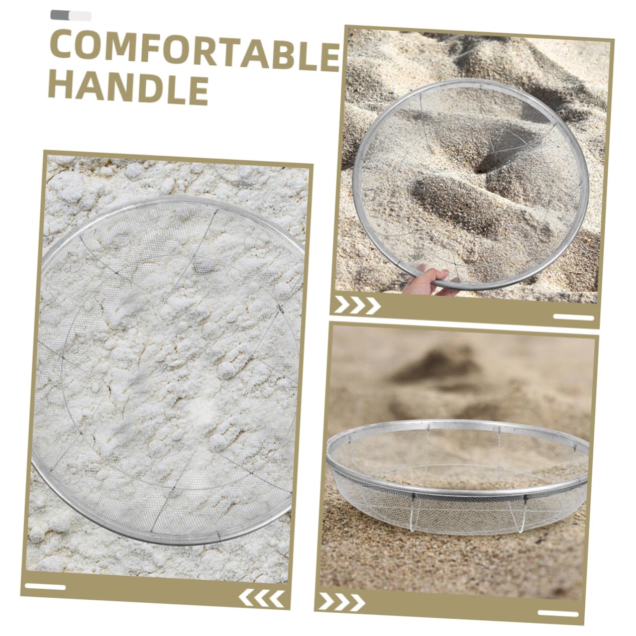 Levemolo Cooking Drainer for Rice Soil Sieve for Potting Sand Stone Filter Rice Cleaning Strainer Gemstones Sieve Outdoor Tool