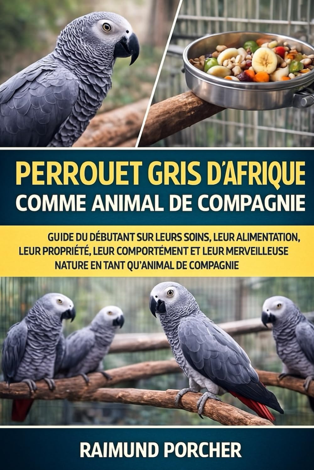 PERROQUET GRIS D'AFRIQUE COMME ANIMAL DE COMPAGNIE: GUIDE DU DÉBUTANT SUR LEURS SOINS, LEUR ALIMENTATION, LEUR PROPRIÉTÉ, LEUR COMPORTEMENT ET LEUR MERVEILLEUSE NATURE EN TANT QU'ANIMAL DE COMPAGNIE