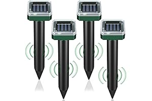 Mole Repellent Solar Powered 4 Pack: Get Rid of Moles in Your Yard