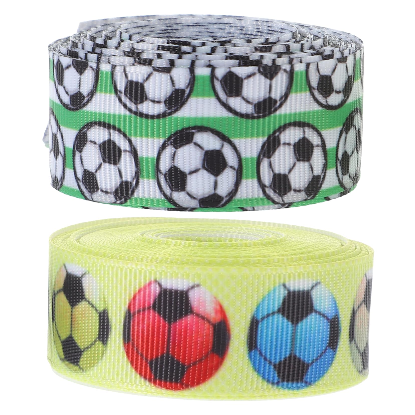 Gadpiparty 5 set Nastro Decorativo Da Calcio Nastro Verde Spesso Per Matrimonio Turchese Blu Con Filo Da Calcio Bianco In Raso Nastri Colorati 2 * 5