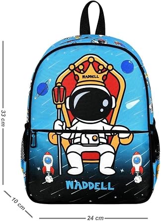 Astronot Desenli Anaokulu Kre  S rt  antas , 24x33x10 cm,  ok Renkli