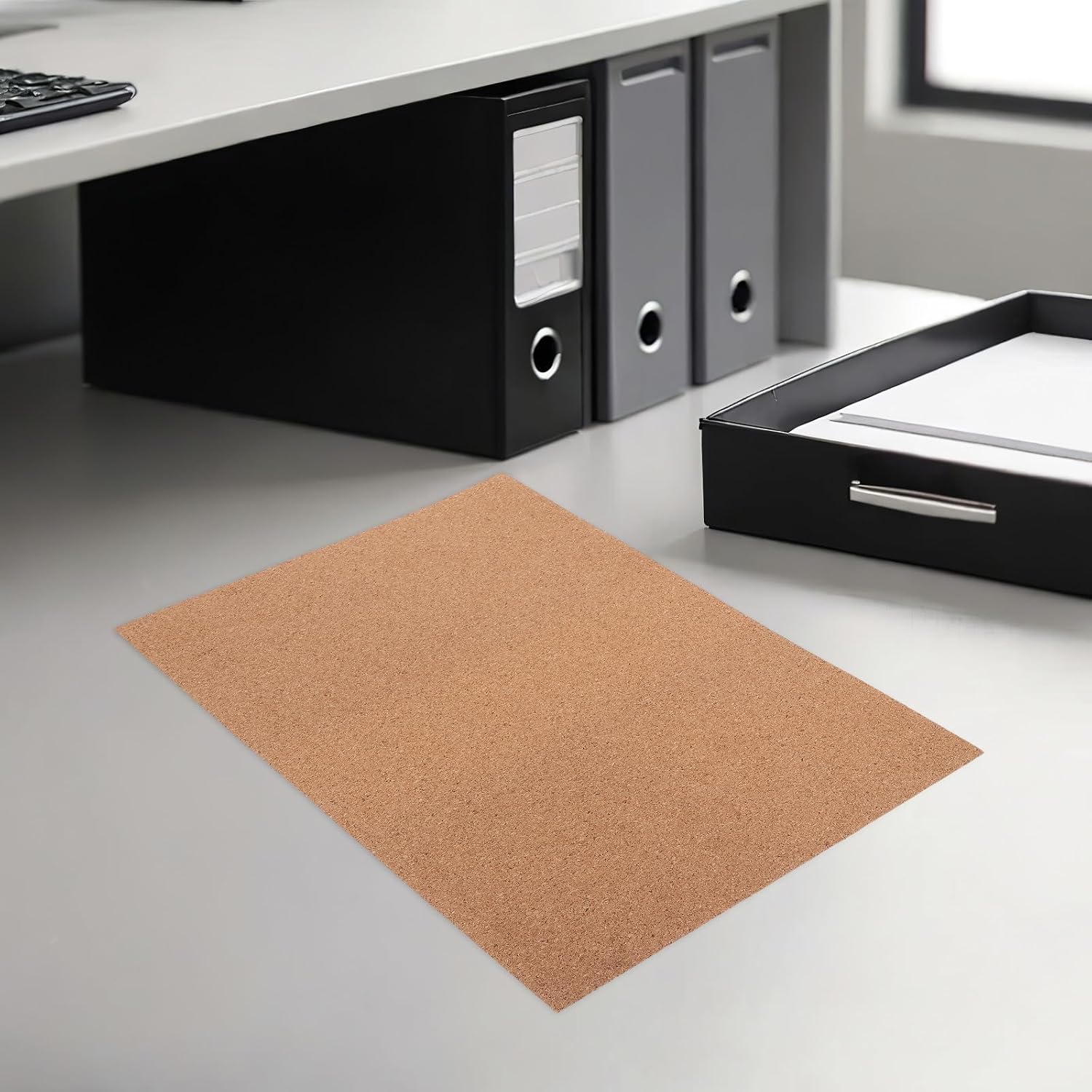 ORFOFE 10pcs Self-Adhesive Cork Tiles for Crafts and Bulletin Boards, Removable Cork Sheets with Strong Backing, 11.69x8.27 Inch Pads Suitable for Classrooms and Workspace Decoration