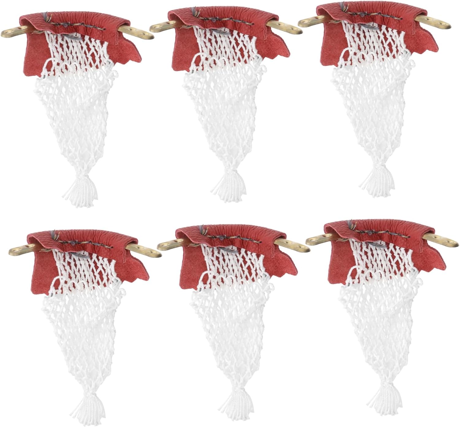 HANABASS 6pcs Billiard Pockets Replacement Nets Leather Cover Easy Install Pool Table Accessories