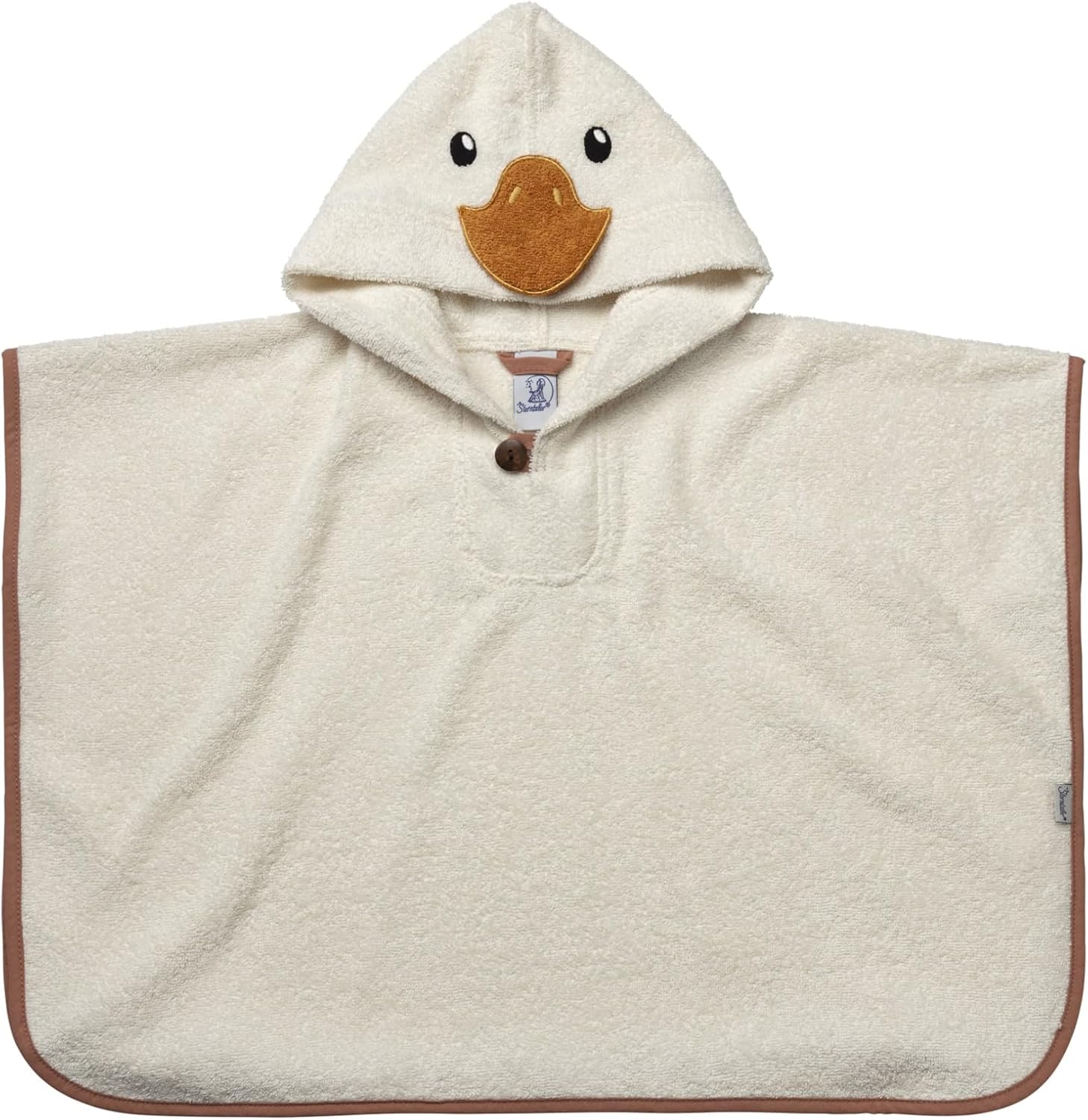 Edda Lou Plain Terry Duck Bath Poncho, One Size