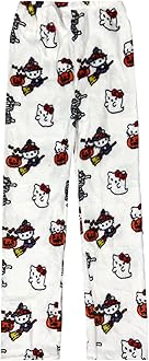 Cartoon Pajamas Pants for Women Girls Cute Cat Print Flannel Sleep Bottoms Halloween Christmas Sleepwear