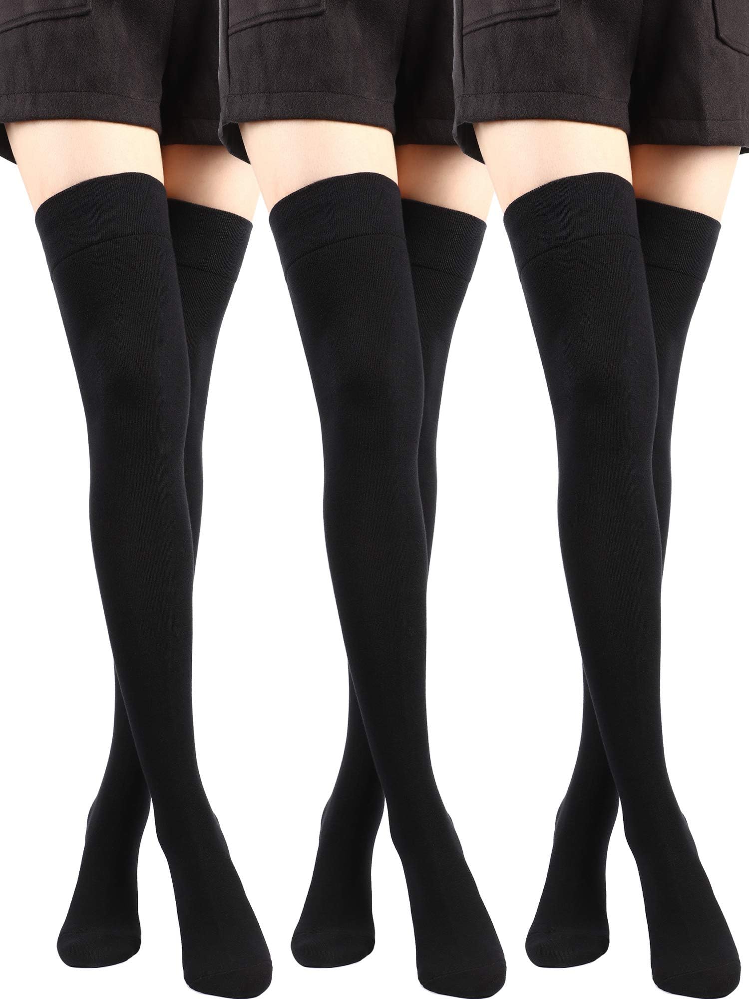 Extra Long Socks Thigh High Cotton Socks Extra Long Boot Stockings for Girls Women