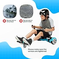 Vista 2 de Gotrax Hoverboard - Accesorio de asiento de kart para patineta de equilibrio automático de 6.5", 8", 8.5", 10", longitud del marco ajustable