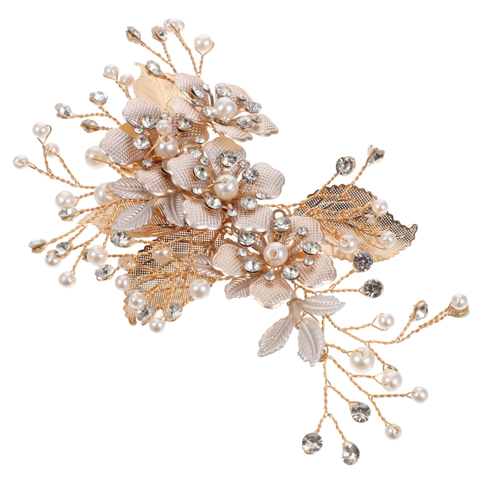ABOOFAN 5 Pz Tornante Accessori Per Con Strass Fermagli Per in Metallo Fermaglio Per a Fiore Tiragraffi Per Gatti Molletta Di Strass Perla Copricapo Nozze Mancare