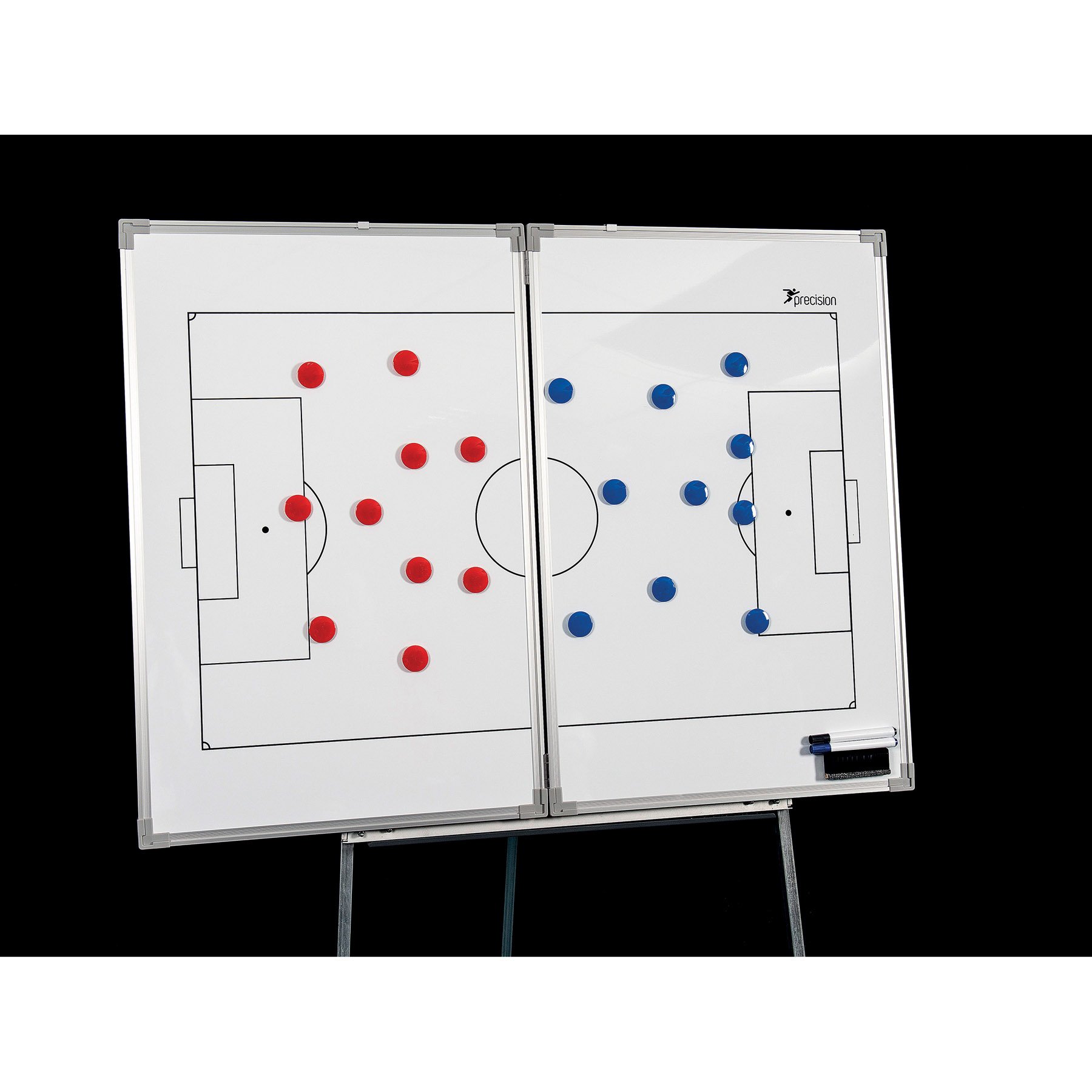 Precision - Tableau de tactiques (90 cm x 120 cm) (Blanc/Gris/Noir)