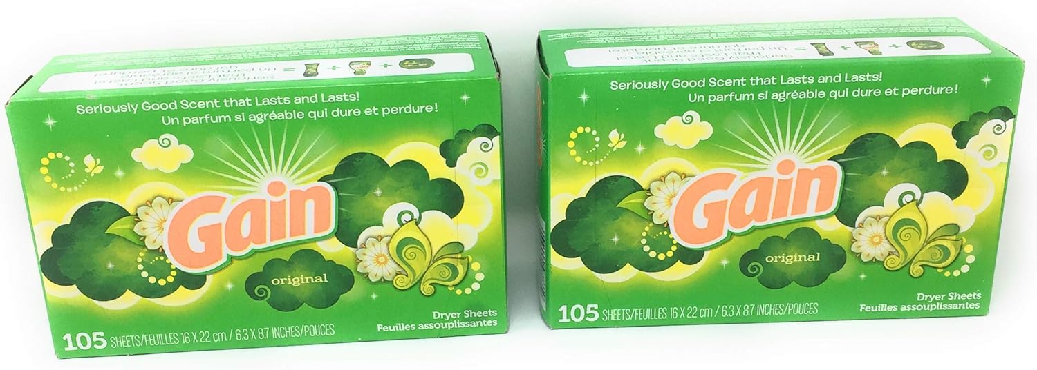 Gain Dryer Sheets Original Scent 105 Count Per Box