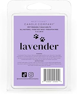 Lavender | Pet Safe Wax Melts | All Natural Soy | Non-Toxic | Dog Friendly | Vet Approved | Long Lasting Home Fragrance | Pet Odor Eliminator | Clean Burning Wax Cubes | Safe Air Freshener