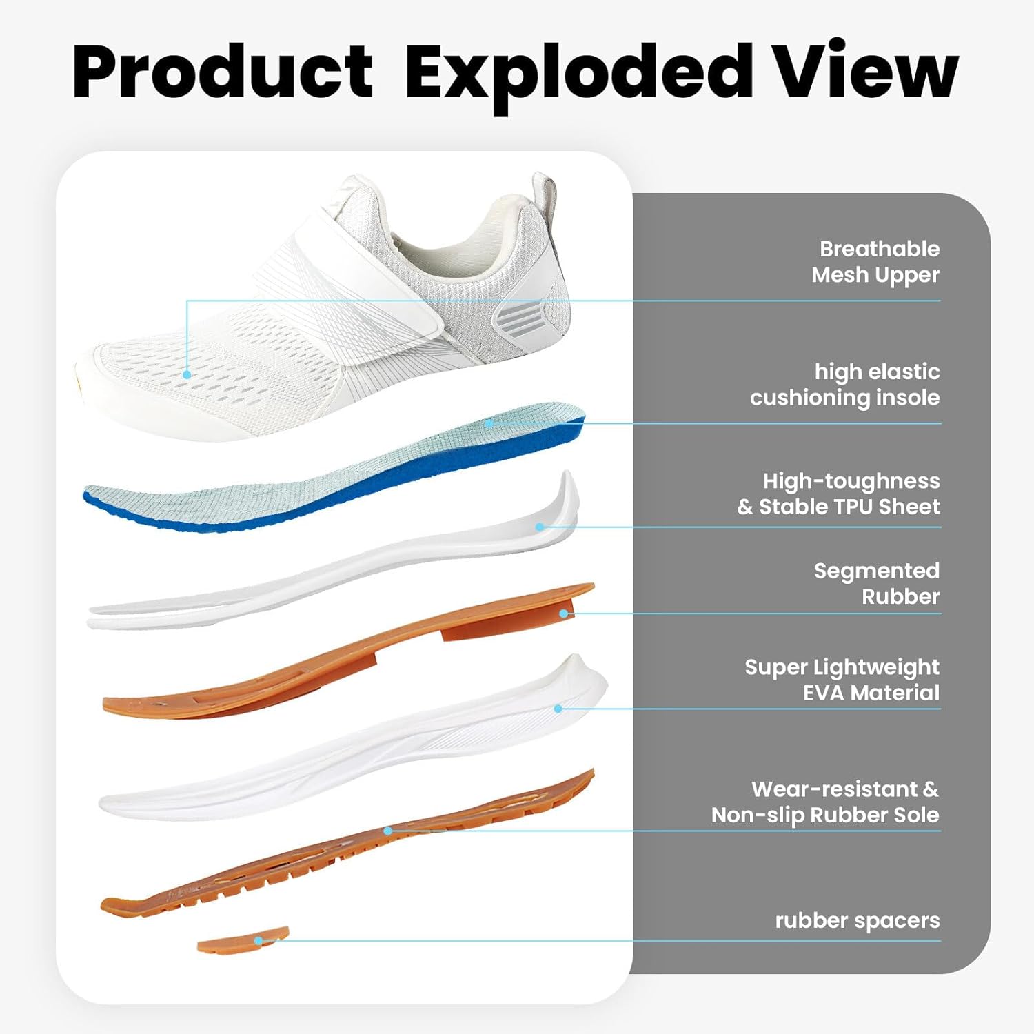 Women's Indoor Cycling Shoes Compatible with 2-Bolt SPD Cleats, Comfortable Bike Shoes for Spin Classes & Outdoor Cycling - Image 4