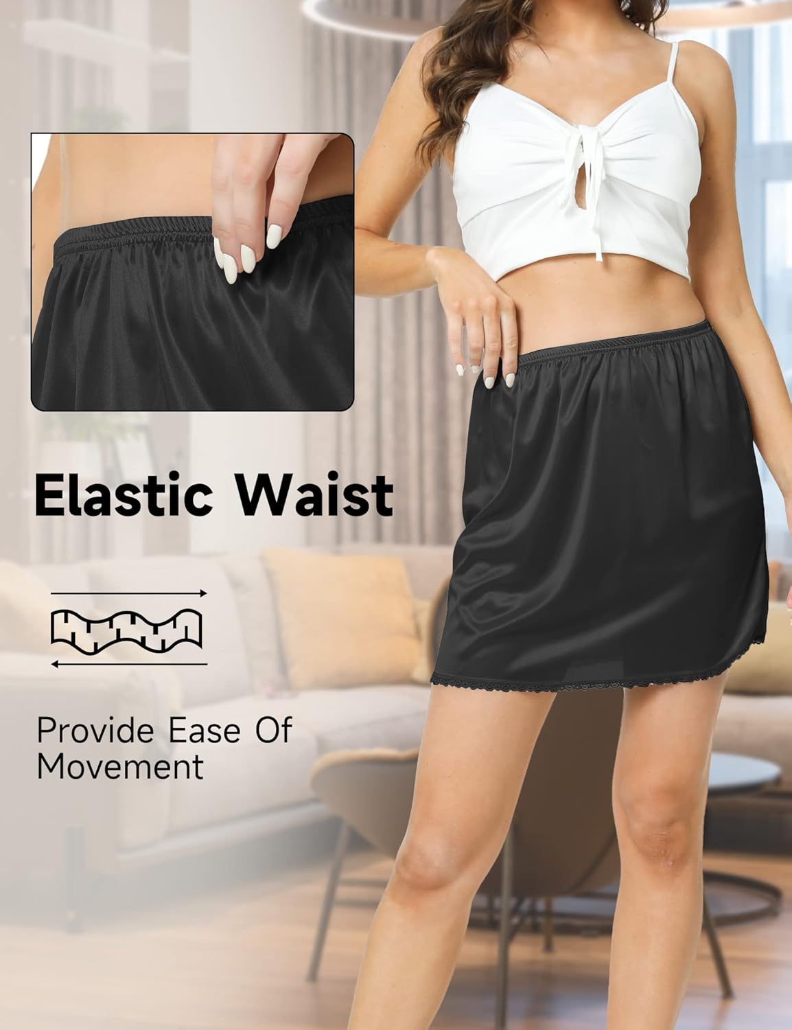 GYS Half Slip for Women Under Dress Silky Underskirt - Image 4