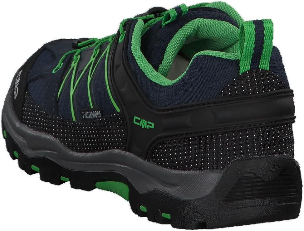 CMP Girls' Rigel Low Shoes Wp Trekking & Hiking Shoes, Blue Green B Blue Gecko, 12 Little Kid