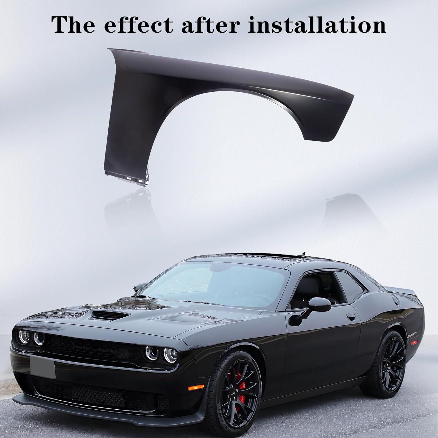 2008-2017 Compatible With DODGE Challenger Front Right Passenger Side Fender CH1241285 Steel