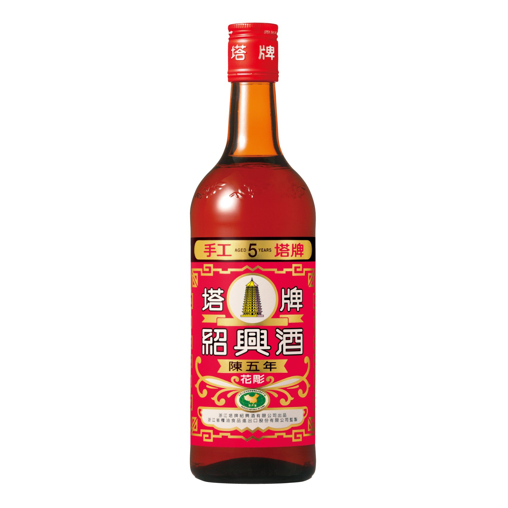 Amazon.co.jp: 紹興酒 塔牌 花彫 〈陳五年〉 [ 600ml ] : 食品・飲料・お酒