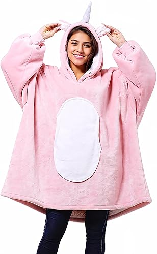 Solaris - Sudadera tipo manta con capucha, cálida, supersuave y acogedora, de sherpa, para mujer, con bolsillo grande, el mejor regalo para tu