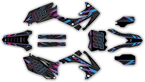 Miniatura 6 de Kit de gráficos para Honda CRF450R (2009-2012) Twitch Series Red 21 Mil-Dirt Pit Moto Adhesivos Motocicleta, Calcomanía de Carreras Dirt Bike