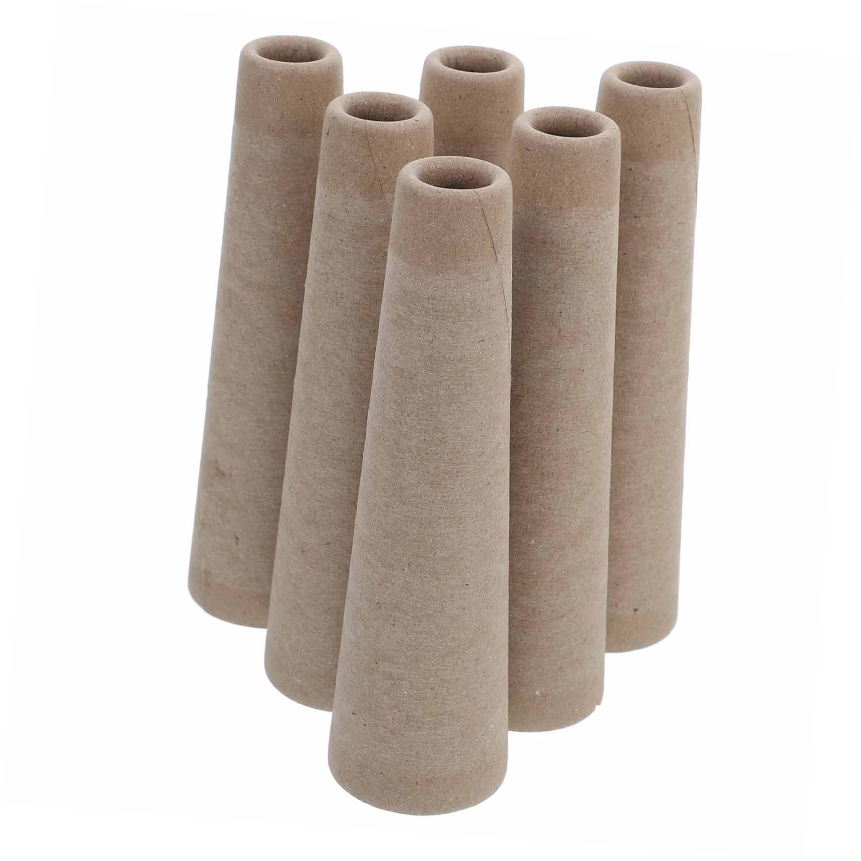DOITOOL 6pcs Wool Paper Tube Core Yarn Cake Winder Cotton Yarn Cone Crochet Yarn Winder Yarn Ball Winder Yarn Winder for Crocheting Yarn Cones Thread Winding Ball Winder Holder Light Brown