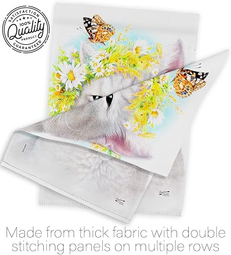 Miniatura 7 de Kit de bandera de casa de gatito de jardín con diseño de gato y gatito maullido de piel de pata de mascota de la naturaleza de la granja animal