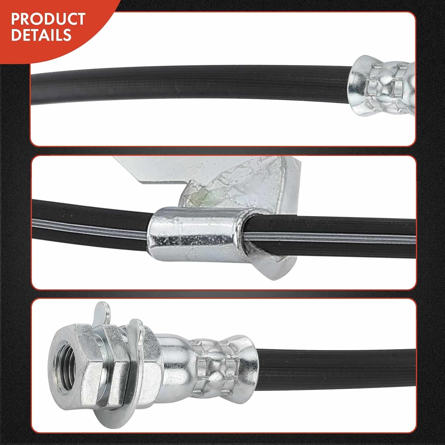 A-Premium Front Driver and Passenger Brake Hydraulic Hose Compatible with Ford Models - For F-250 Super Duty 2008-2010, For F-350 Super Duty 2009-2010,4WD - Replace# 8C3Z2078B(Pack of 2)