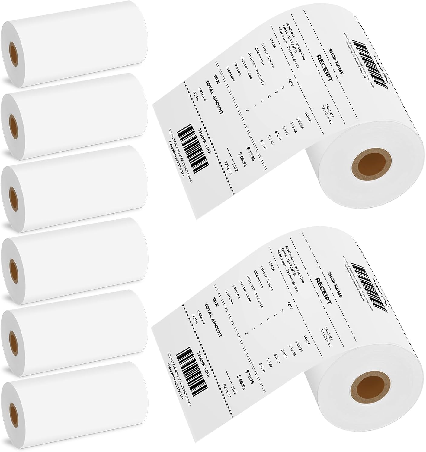 USUPERINK 8 Roll Compatible for Brother RD-S01U2 RDS01U2 Continuous Standard Address White Paper Labels Adhesive 4'' x 140ft (102mm x 42.8m) for TD-4000 TD-4100N TD-4410D TD-4550DNWB