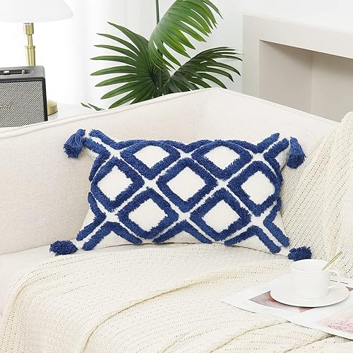 Miniatura 8 de PLWORLD - Funda de almohada con diseño boho de diamantes (1 unidad)