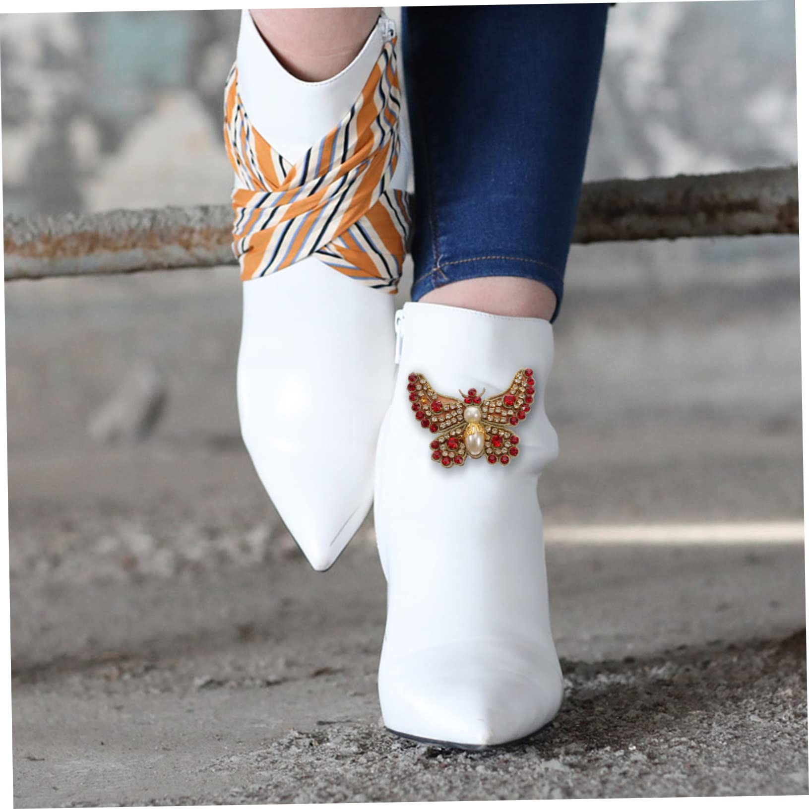 NUOBESTY 5pezzi Applicabile Ferro Decorativa Forma Di Farfalla Strass Patch Per Abbigliamento e Scarpe Per Vestiti Da Sposa e Accessori Fai Da Te