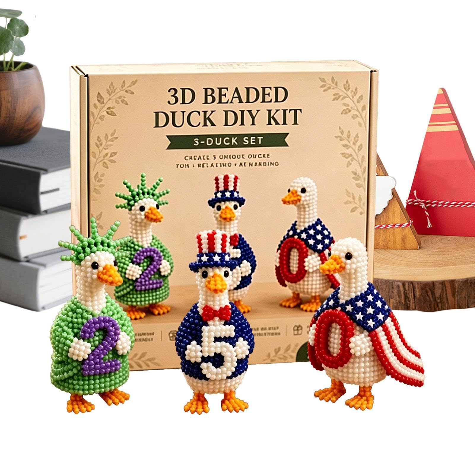 Set de mini animales 3D con cuentas para decorar el hogar estas manualidades del 4 de julio 8