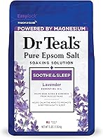 Dr. Teal's Lavender Epsom Salt Soaking Solution, Soothe & Sleep - 3lbs Pure Muscle Relief Bath Salts