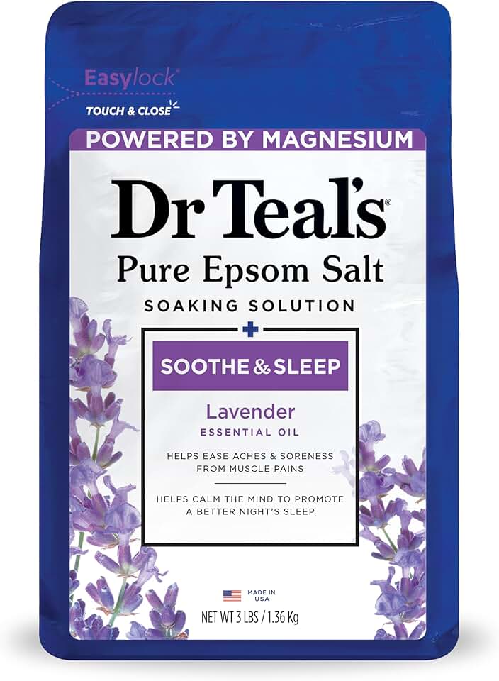 Dr Teal's Epsom Salt Soaking Solution, Soothe &amp; Sleep, Lavender, 3lbs