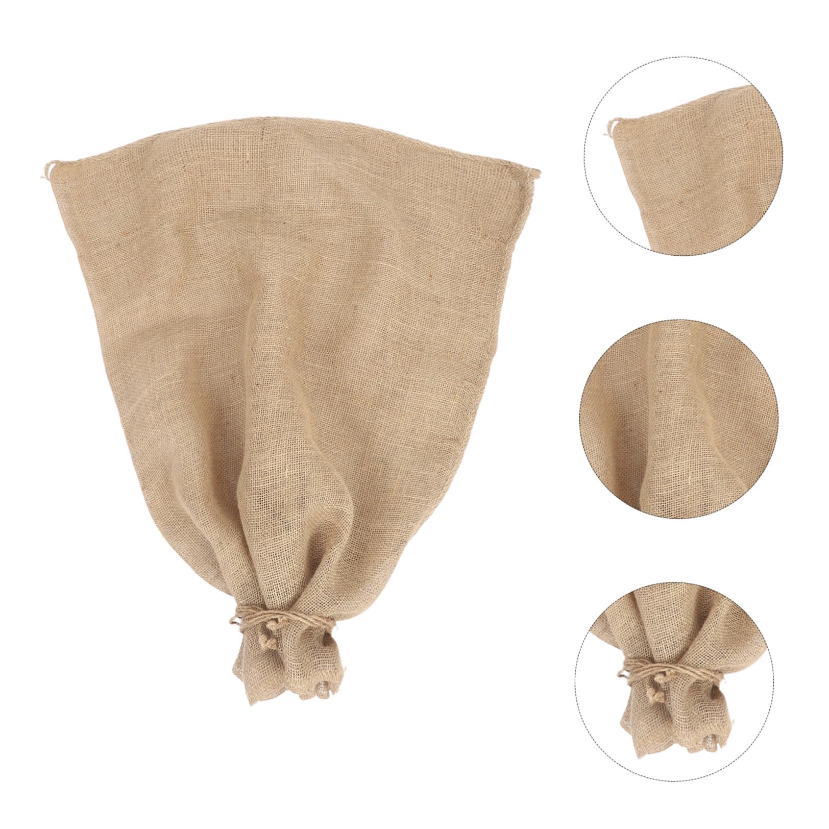 Abaodam 2 Pezzi Coperture per Piante in Iuta Antigelo con Coulisse Regolabile 80X100 CM, Sacchi Isolanti Riutilizzabili per Protezione Invernale di Arbusti e Alberi da Frutto, Resistente a