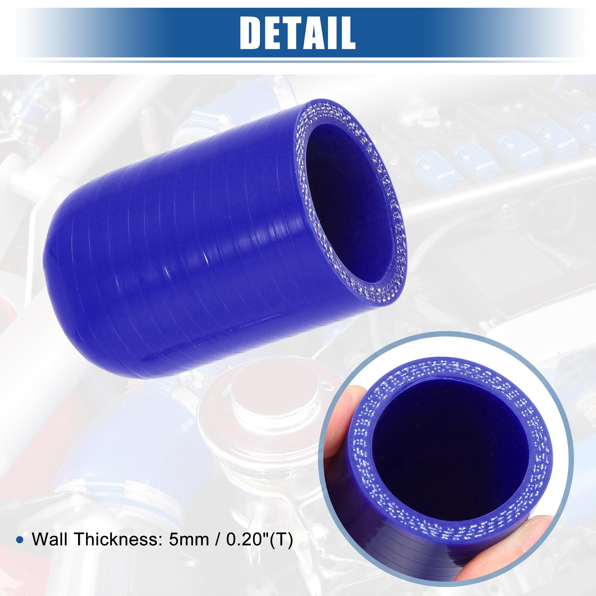 Juego De Tapón De Silicona Para Refrigerante Con Abrazadera - 12mm ID, Azul, Resistente A Altas Temperaturas