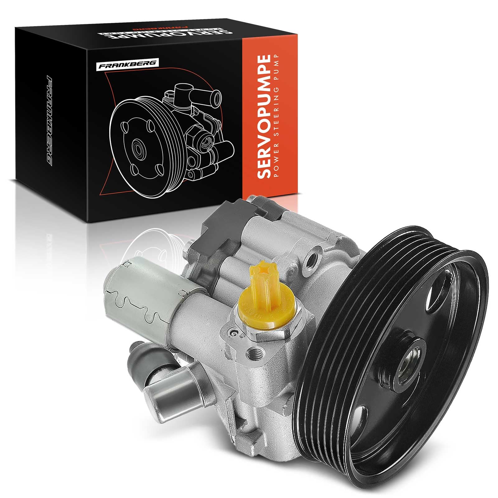 Frankberg Power Steering Pump Steering System Hydraulic Pump with pulleys Compatible with Sprinter 3,5-T 906 3.0L 2009-2019 Vito/Mixto W639 3.0L 2010-2014 Replace# 0064665201