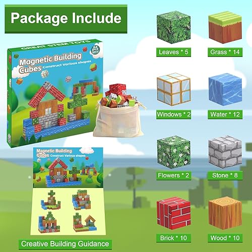 Miniatura 3 de Bloques magnéticos-Juegos de construcción de juguetes para niños y niñas de 4, 5, 6, 7, 8, 9 años, juguetes de construcción para niños pequeños,