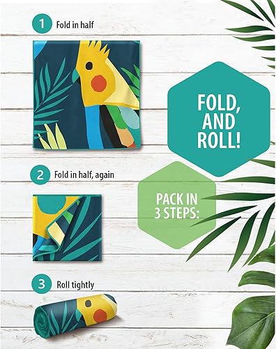 Vista 123 de VENTURE 4TH Toalla de playa de microfibra: secado rápido, compacta, sin arena, absorbente, a prueba de arena y ligera, perfecta para camping, playa