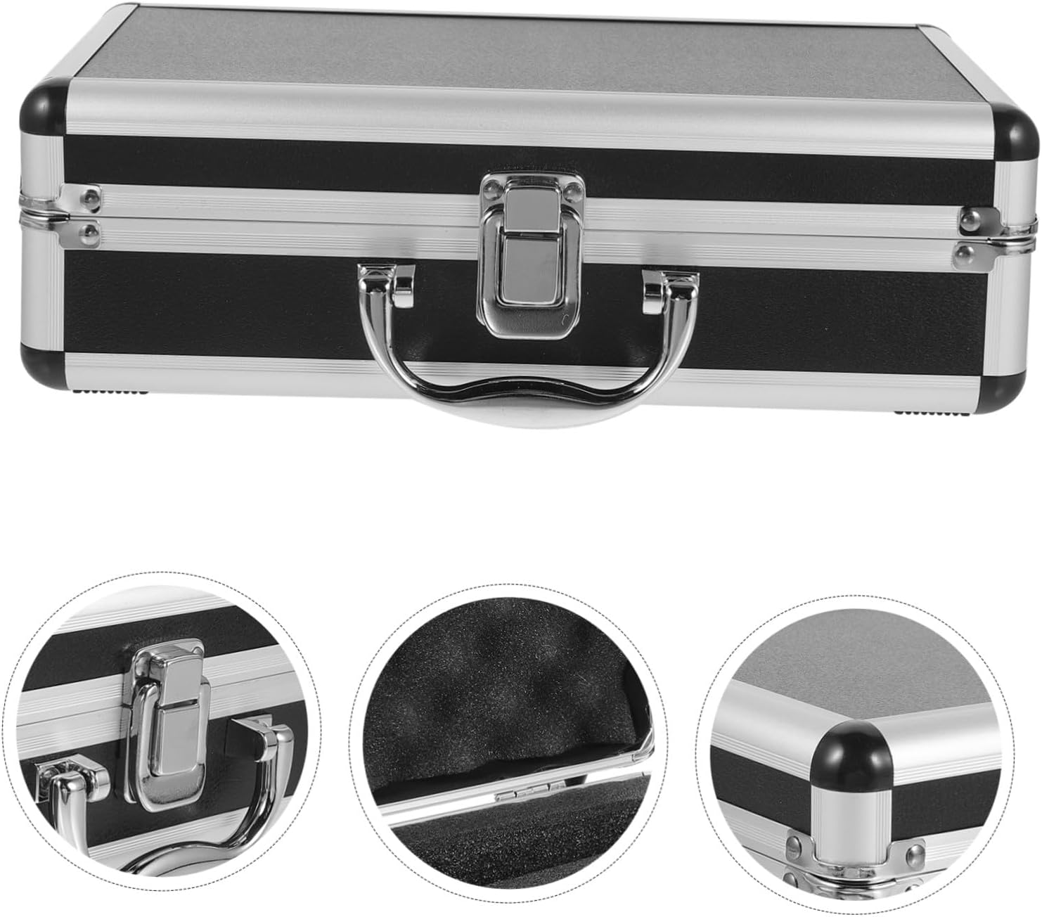 Portable Microphone Carrying Case with Foam Insert and Construction Lightweight Handheld Mic Storage Holder for Travel and Outdoor Use Compatible with Mic Systems