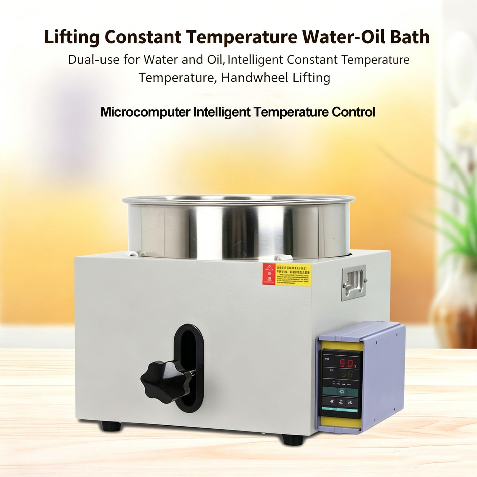 Bagno Termostatico da Laboratorio con Sollevamento, Bagno Termostatico Digitale Professionale, Controllo Preciso della Temperatura, Doppio Utilizzo, per Ricerca Medica E Biotecnologia. 3L