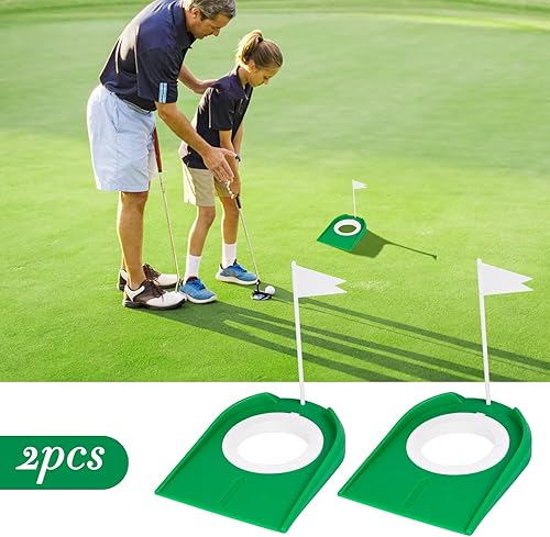 Miniatura 4 de Taza de golf con bandera, ayuda para entrenamiento de práctica, agujero de golf de plástico para niños y adultos, hogar, oficina, garaje, patio,